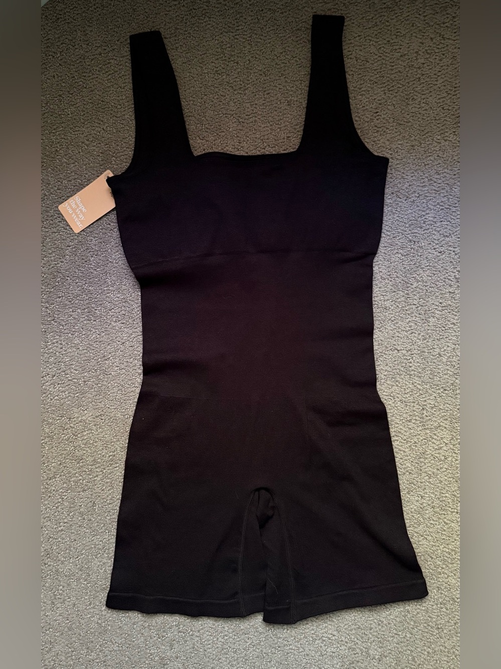 Popilush Black Sculpting Bodysuit Shapewear with Wide Straps